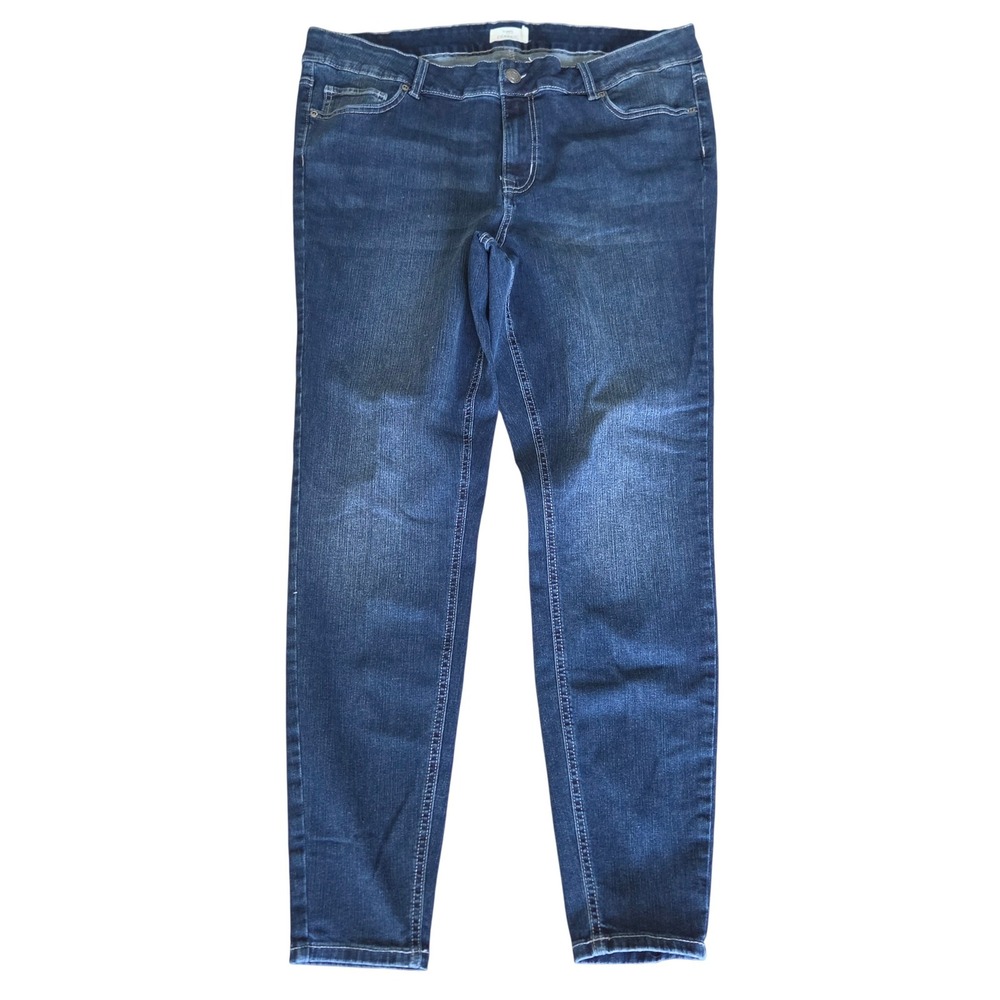 Maurices M Jeans Classic Skinny Mid-Fit‎ Dark Wash Denim Blue Plus Size 18W REG